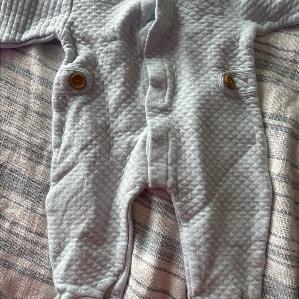 Smart Close by Magnificent Baby Quilted One Piece in Light Blue